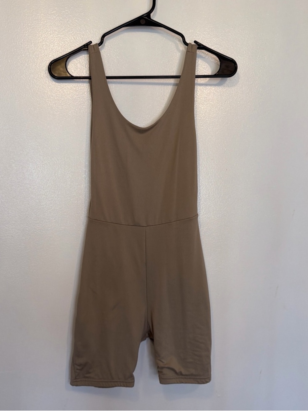 Taupe Scoop Neck Romper